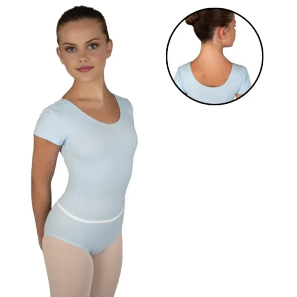 Body Danza Classico con Maniche Corte e Cinturino - B408C