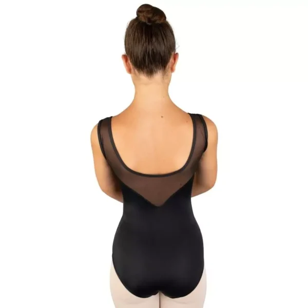 Body Danza con Inserto in Rete Trasparente - AT103R - immagine 2