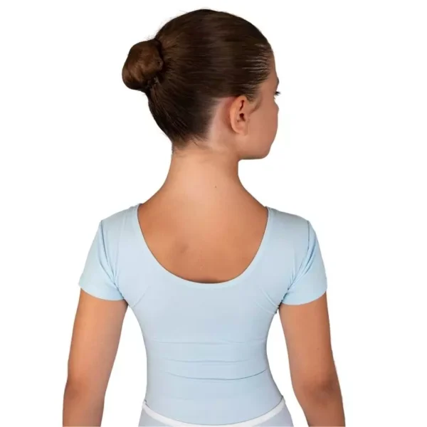 Body Danza Classico con Maniche Corte e Cinturino - B408C - immagine 4