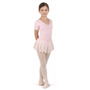 Body Danza con Gonnellino e Maniche Corte - B3000