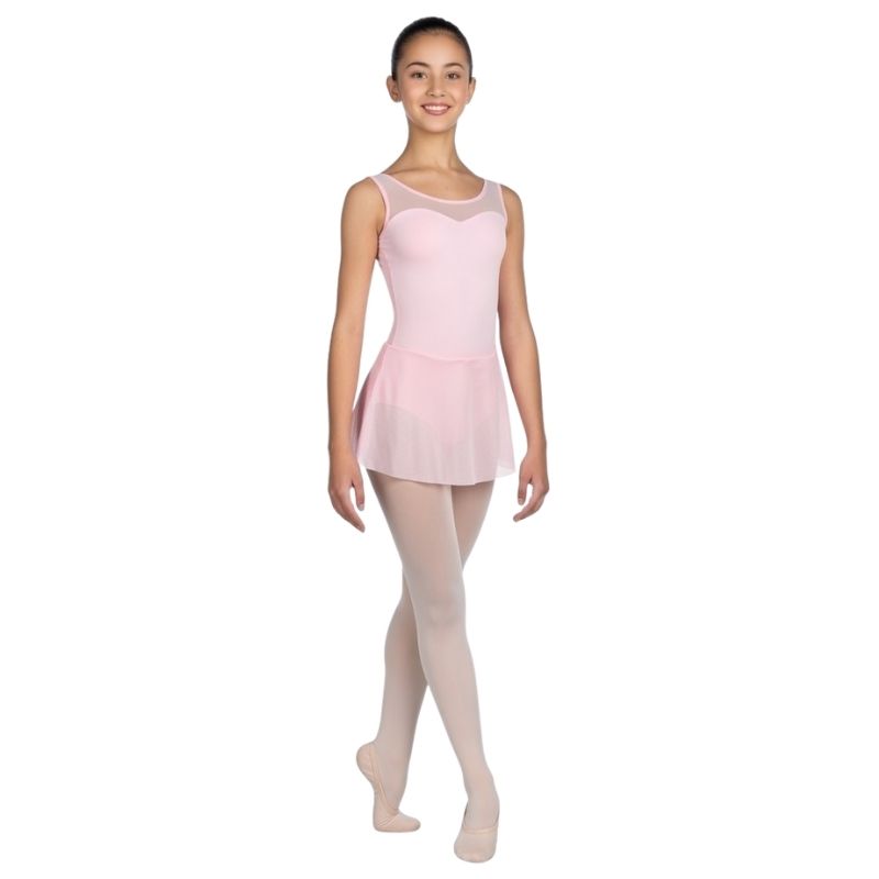 Body Danza Inserti e Gonnellino in Rete - SK103G - Kala