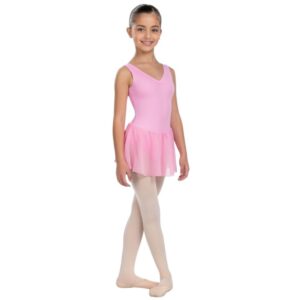 Body Danza con Gonnellino Integrato e Scollo a V - SK3002G