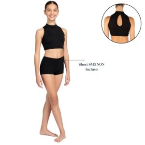 Top Corto con Collo Alto e Apertura Posteriore - TT2