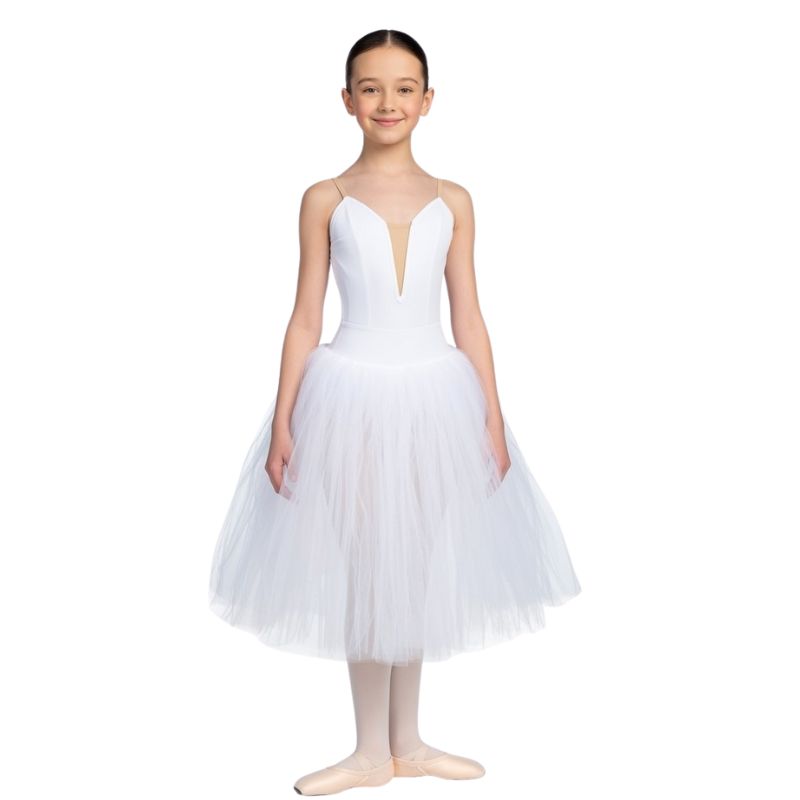 Tutulette con 6 Veli di Tulle Morbido e Lunghezza Sotto Ginocchio - TCD6S