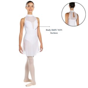 Abito in Rete con Collo Alto e Spacchi Laterali - W1