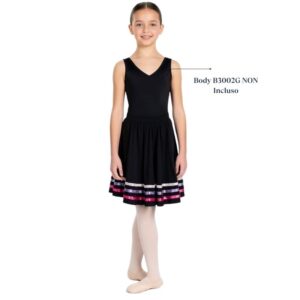 Gonna Modello Rad Sotto Ginocchio a Ruota - SK316