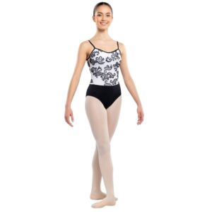 Body Danza con Corpetto Laminato Flock e Slip in Lycra - B42