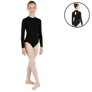 Body Danza Colla Alto con Manica Lunga e Goccia Dietro - B41