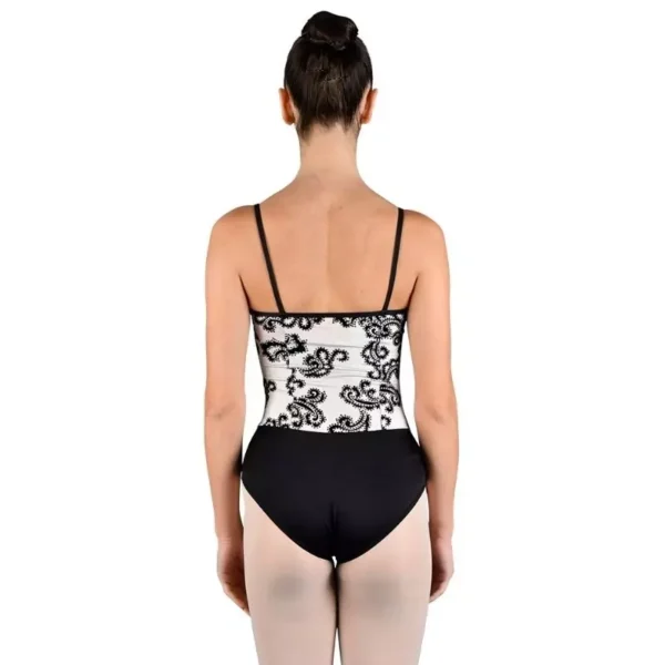 Body Danza con Corpetto Laminato Flock e Slip in Lycra - B42 - immagine 2