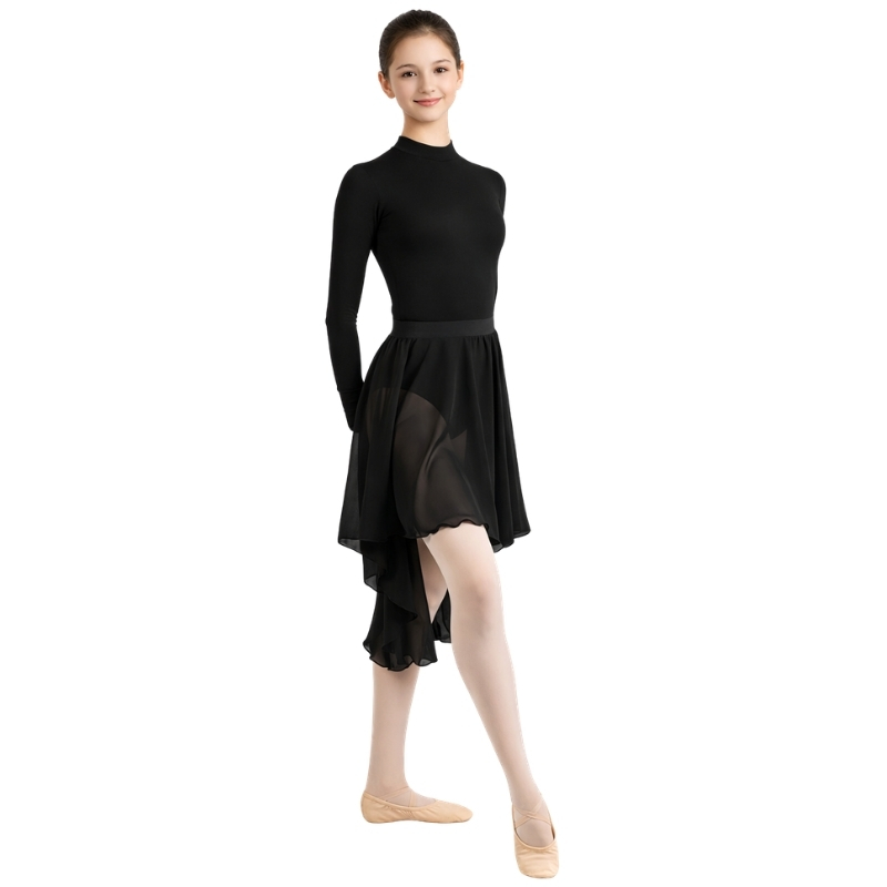 Gonna Asimmetrica: Stile e Movimento per la Danza – vista frontale