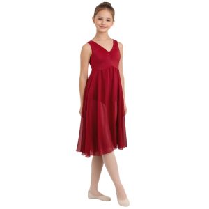 Abito Danza con Scollo a V e Stile Impero – vista frontale