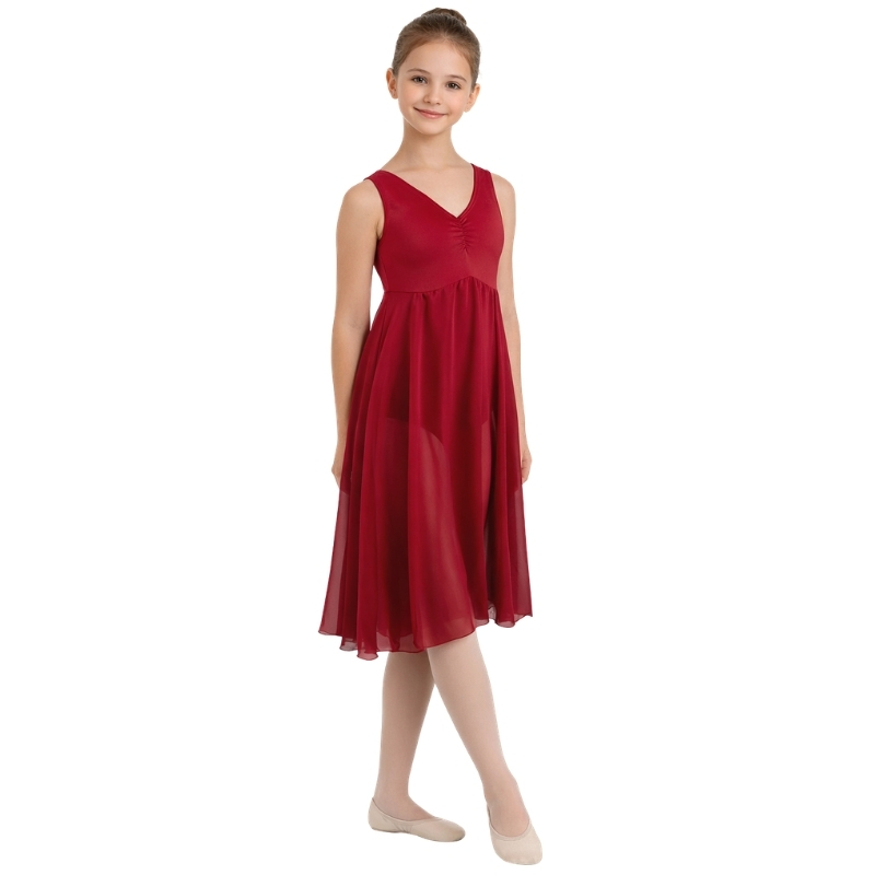 Abito Danza con Scollo a V e Stile Impero – vista frontale
