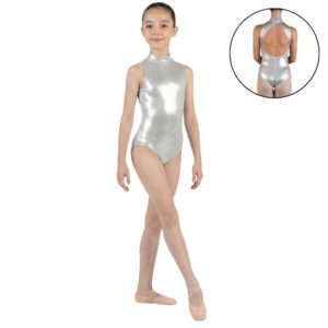 Body Danza Metallizzato Senza Maniche con Collo Alto - B510SLX