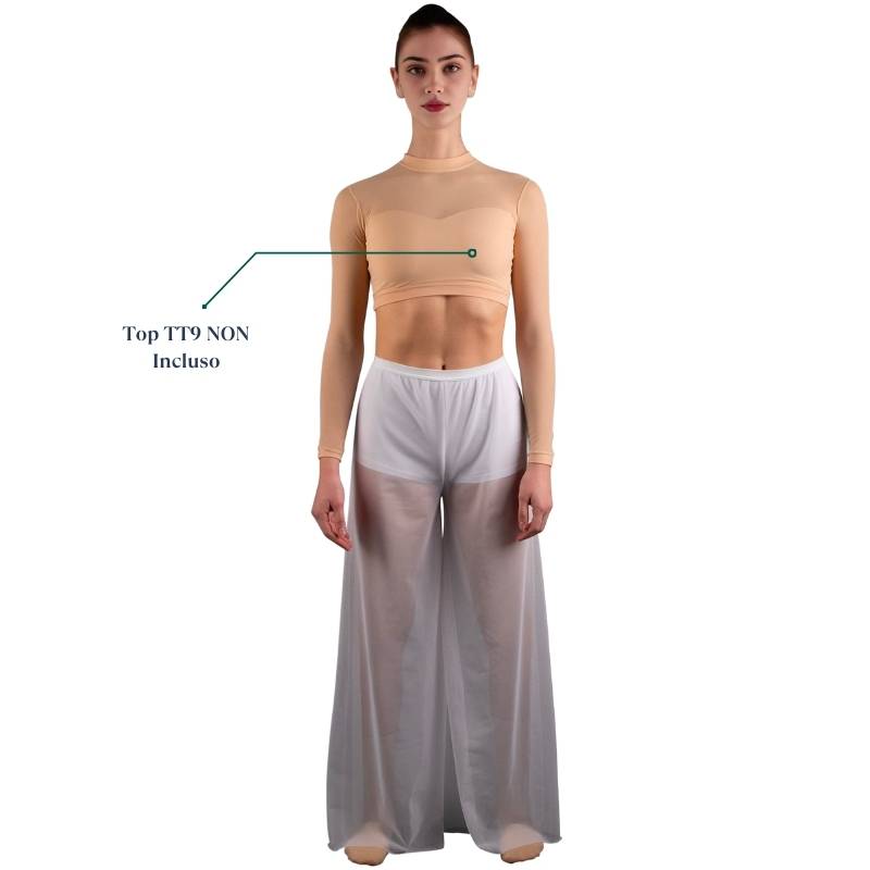 Pantalone da Danza a Gamba Ampia con Culotte Integrata - PL3 MIRAGE