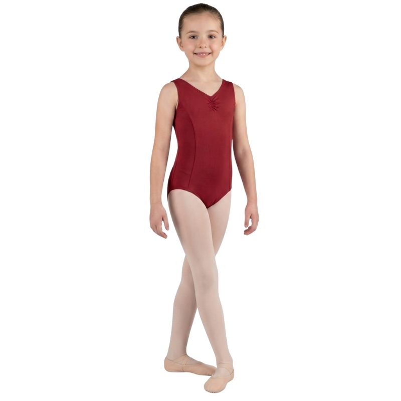 B211: Body da Danza Canotta con Arriccio e Tagli sul Davanti