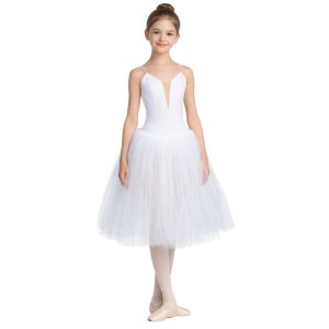 Tutulette Degas con scollo a V e gonna a più veli – vista frontale