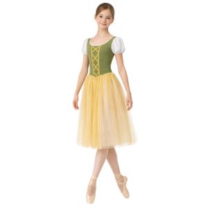 Tutù Degas con corpino decorato e gonna lunga – vista frontale