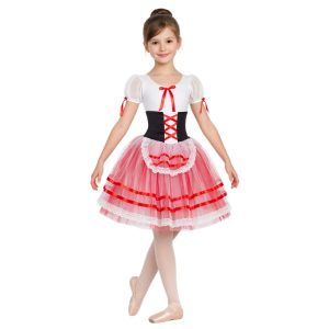 Costume folkloristico da danza con grembiule decorativo – vista frontale