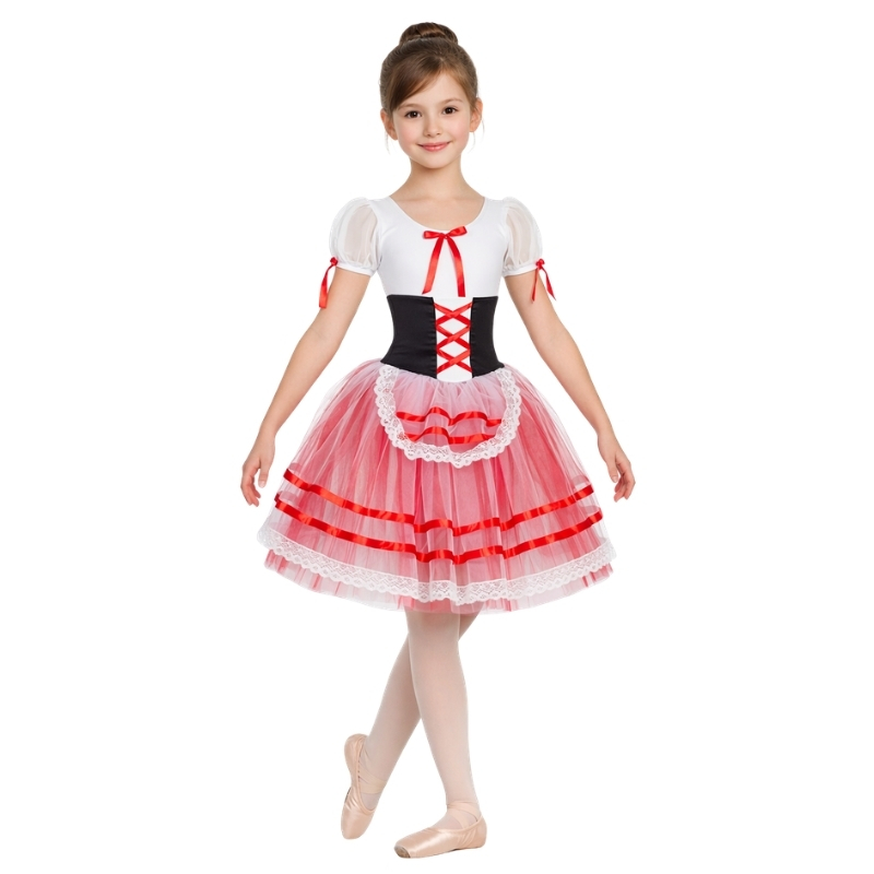 Costume folkloristico da danza con grembiule decorativo – vista frontale