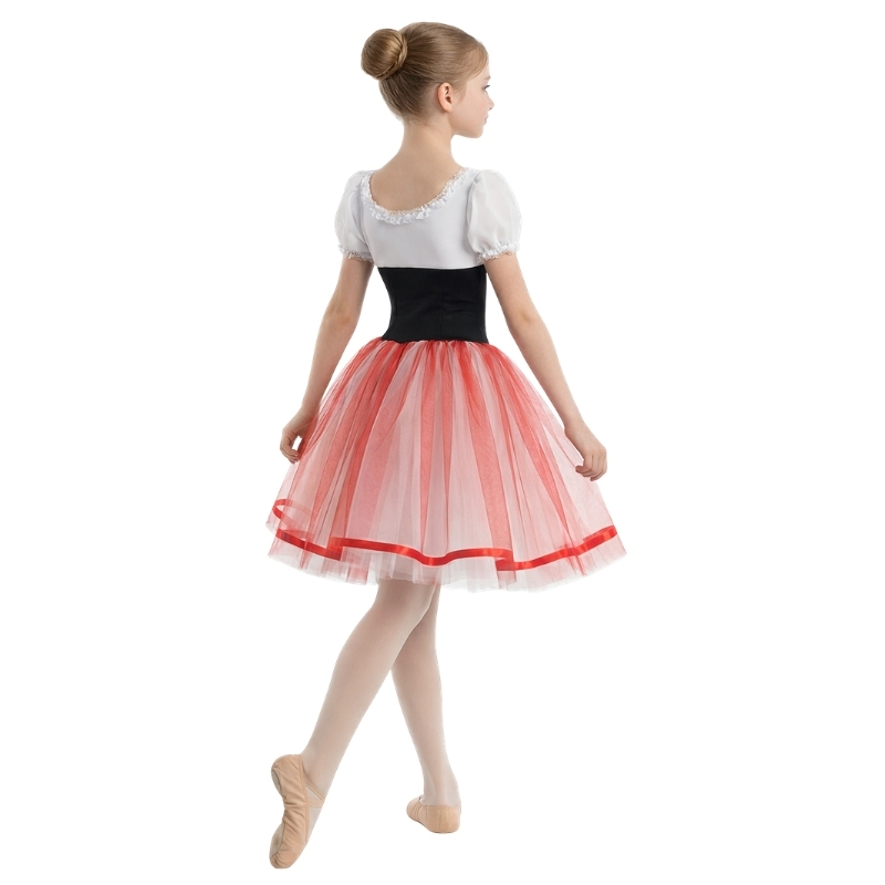 Costume da danza con corpino allacciato e gonna in tulle – vista posteriore