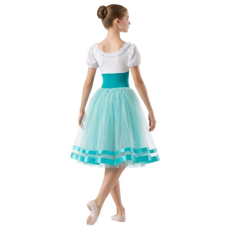 Tutù Degas con corpino decorato e maniche a sbuffo – vista posteriore