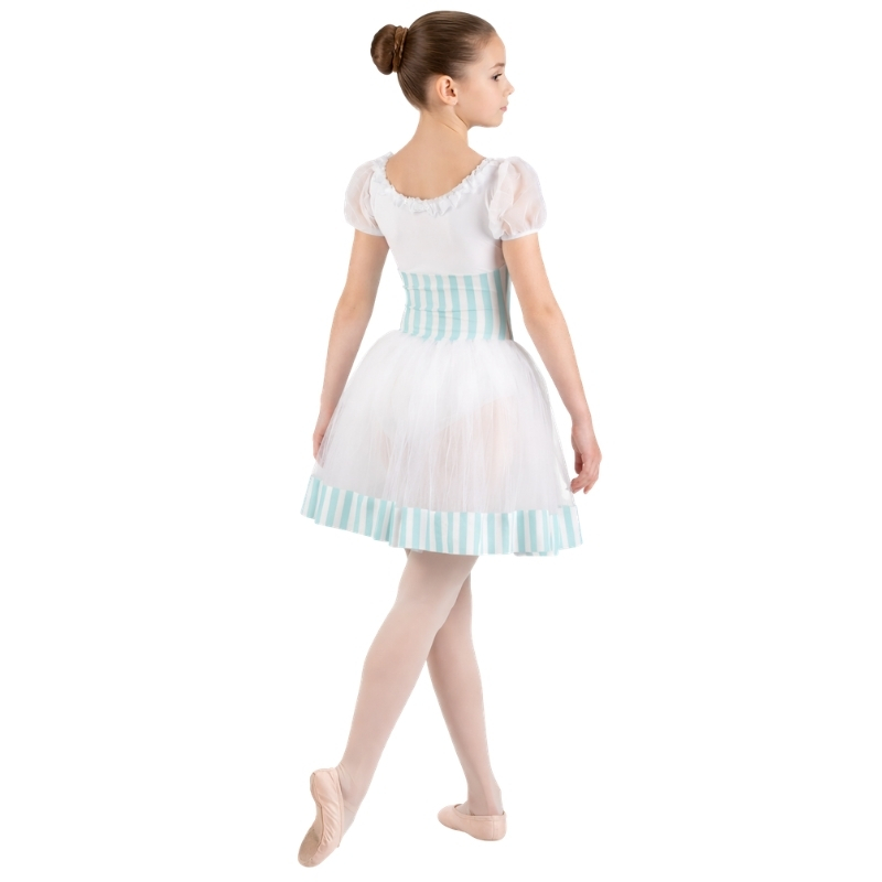 Costume da balletto con maniche a sbuffo e gonna a strati – vista posteriore
