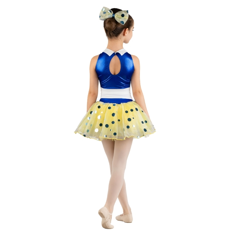 Tutù corto in organza a pois TU6H – vista posteriore