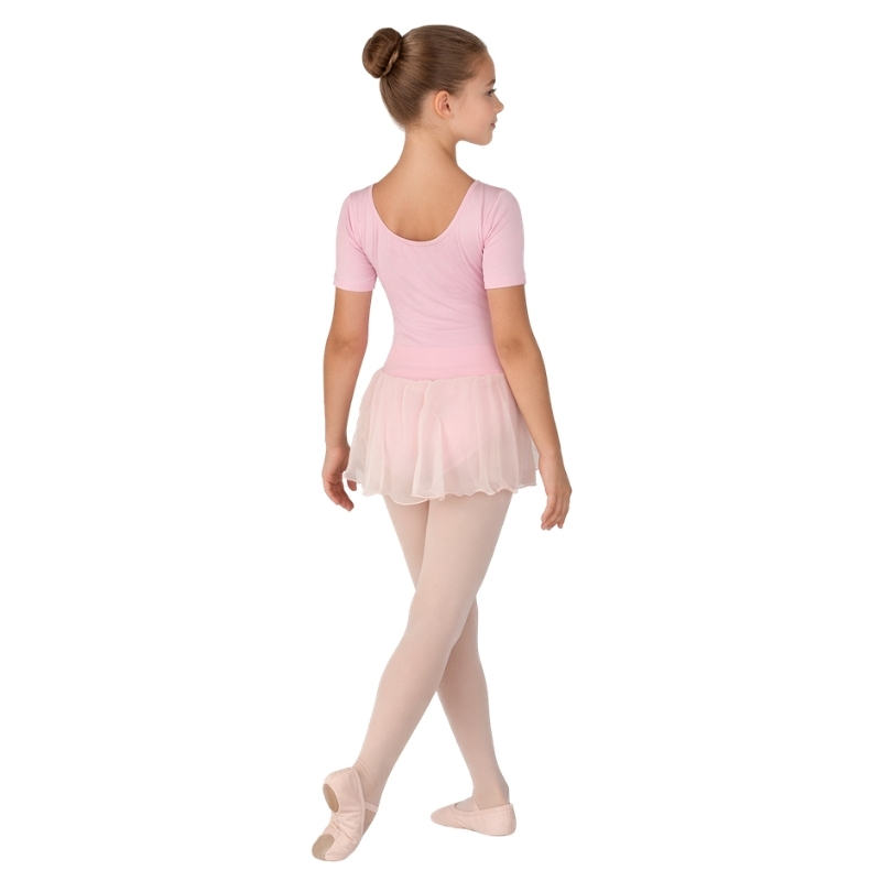 Body Danza con Gonnellino Integrato e Maniche Corte – vista posteriore