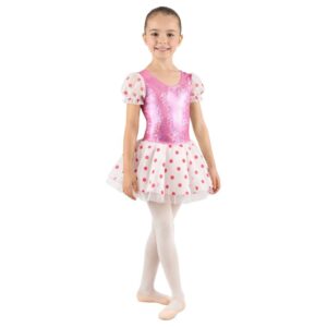 TU4001 Tutù Bubble Con Microrete A Pois Mano Velluto E Sottogonna In Doppio Tulle Rigido