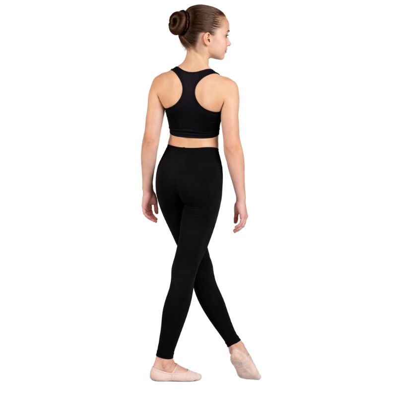 Pantaloni Aderenti a Vita Alta per Danza con Lunghezza alla Caviglia – vista posteriore