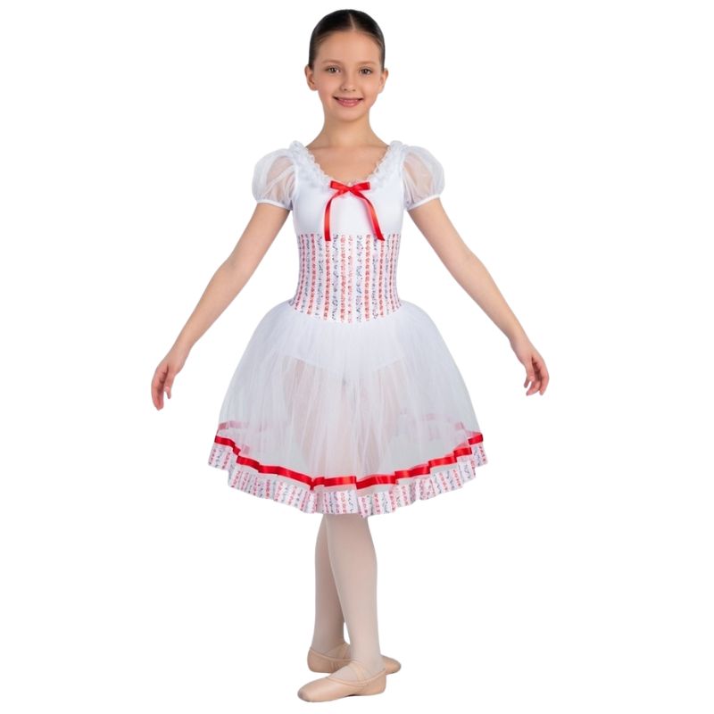 Tutù Flower con Fantasia Fiori e Fiocco Decorativo - ATD5