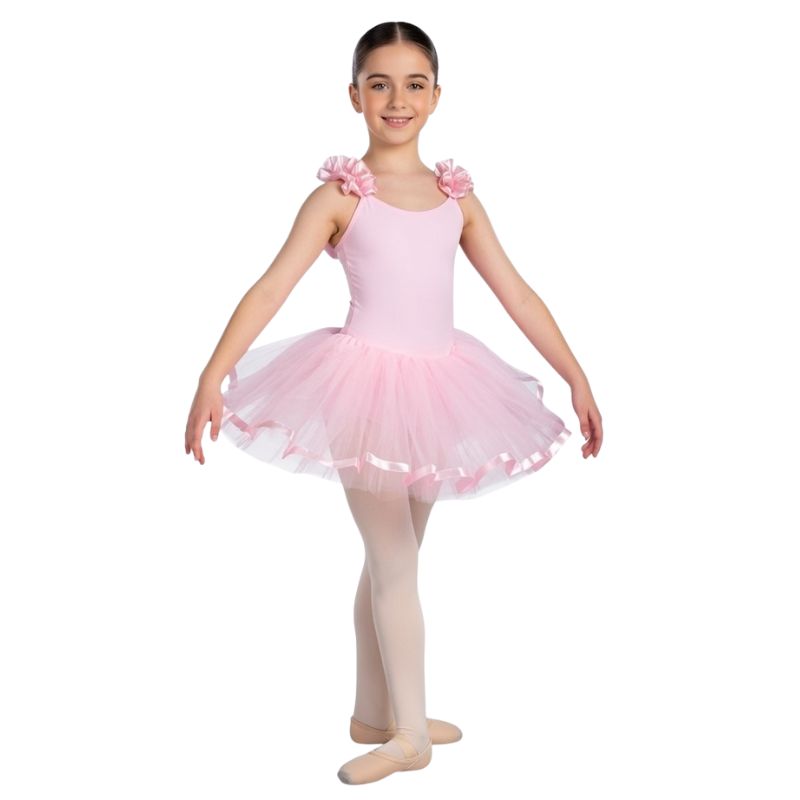 Tutù con Rouche in Chiffon e Nastro in Raso - C2645M