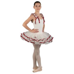 Tutù Fata Rubino con Rouche e Nastri in Raso - TU2605S