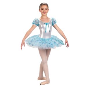 Tutù Argento con Maniche in Tulle Decorato - TU6F