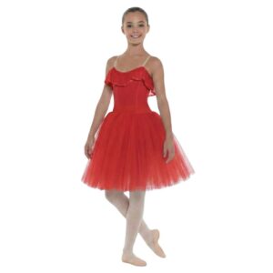 ATD103 Kelly: Tutù Degas 6 Veli Sopra il Ginocchio con Balza