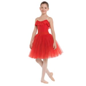 ATD103 Kelly: Tutù Degas 6 Veli Sopra il Ginocchio con balza