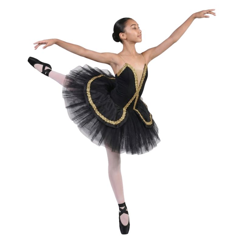 TU2625 Reginal: Tutù Pro con 7 Veli di Tulle Rigido e Passamaneria Oro - immagine 5