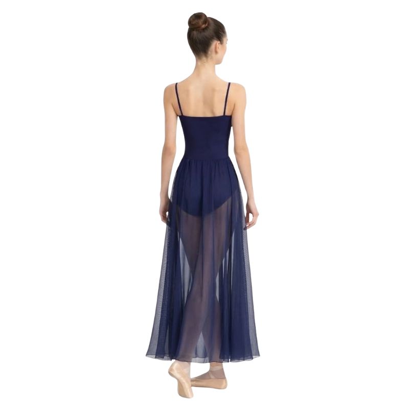 Abito da Danza con Gonna Lunga in Chiffon – vista posteriore