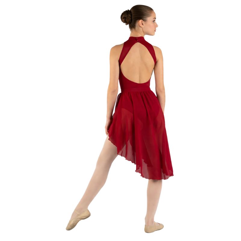 Gonna Danza Asimmetrica con Accavallatura a Sbieco – vista posteriore