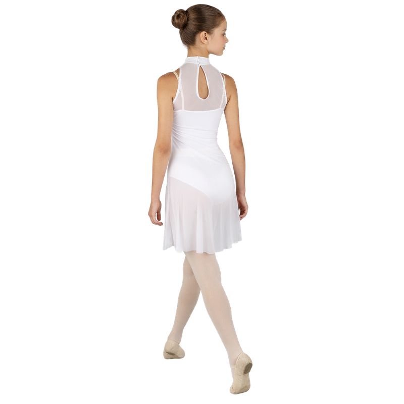 Abito da danza smanicato con collo alto W1 – vista posteriore