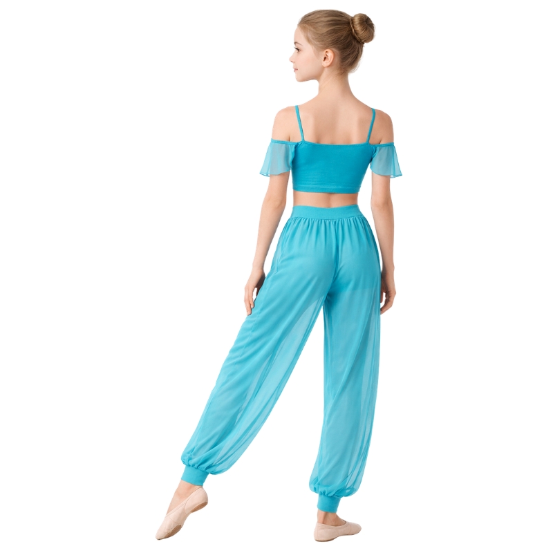 Top da Danza Odalisca con Manichine in Chiffon | Altrovedanza – vista posteriore