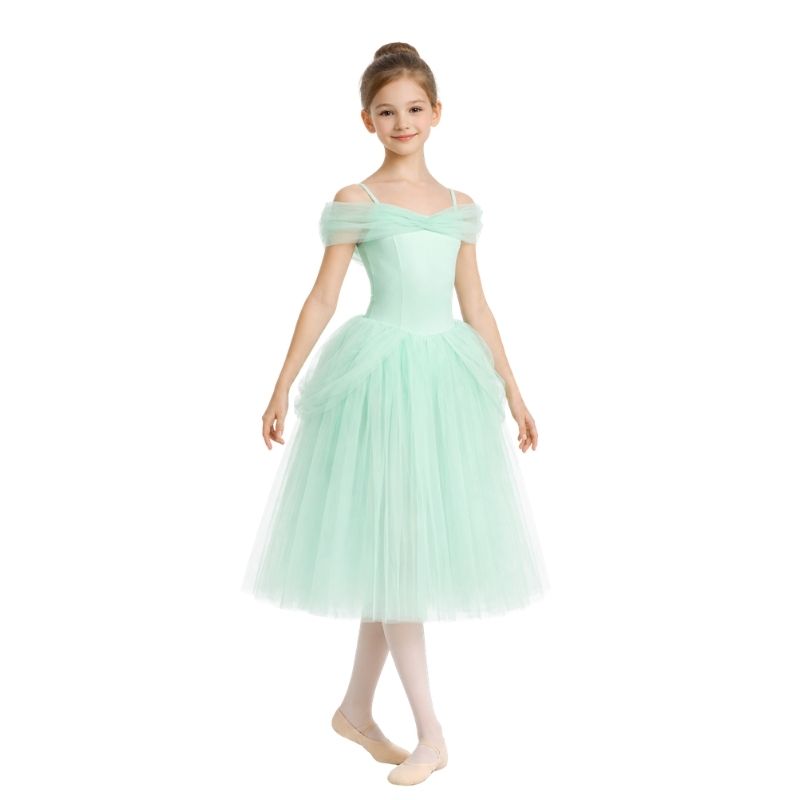 Tutù Degas con maniche corte e gonna in tulle – vista frontale