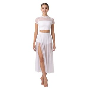 Top da Danza con Inserto Trasparente TT13 | Altrovedanza – vista frontale