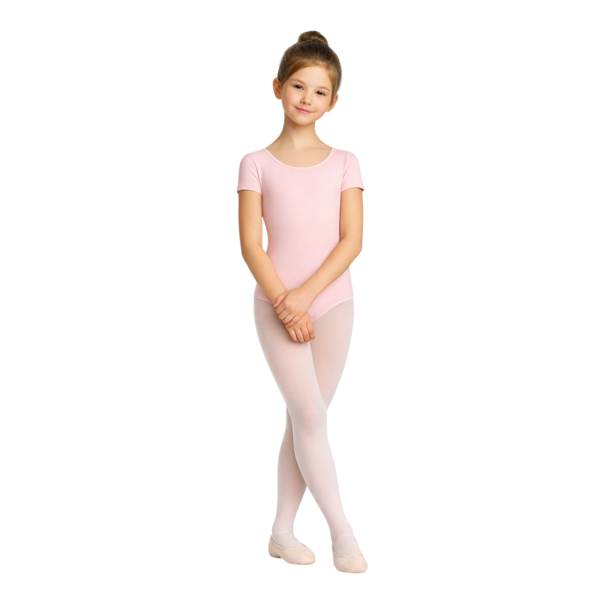 altrovedanza body danza classico maniche corte b408 rosa cotone gallery
