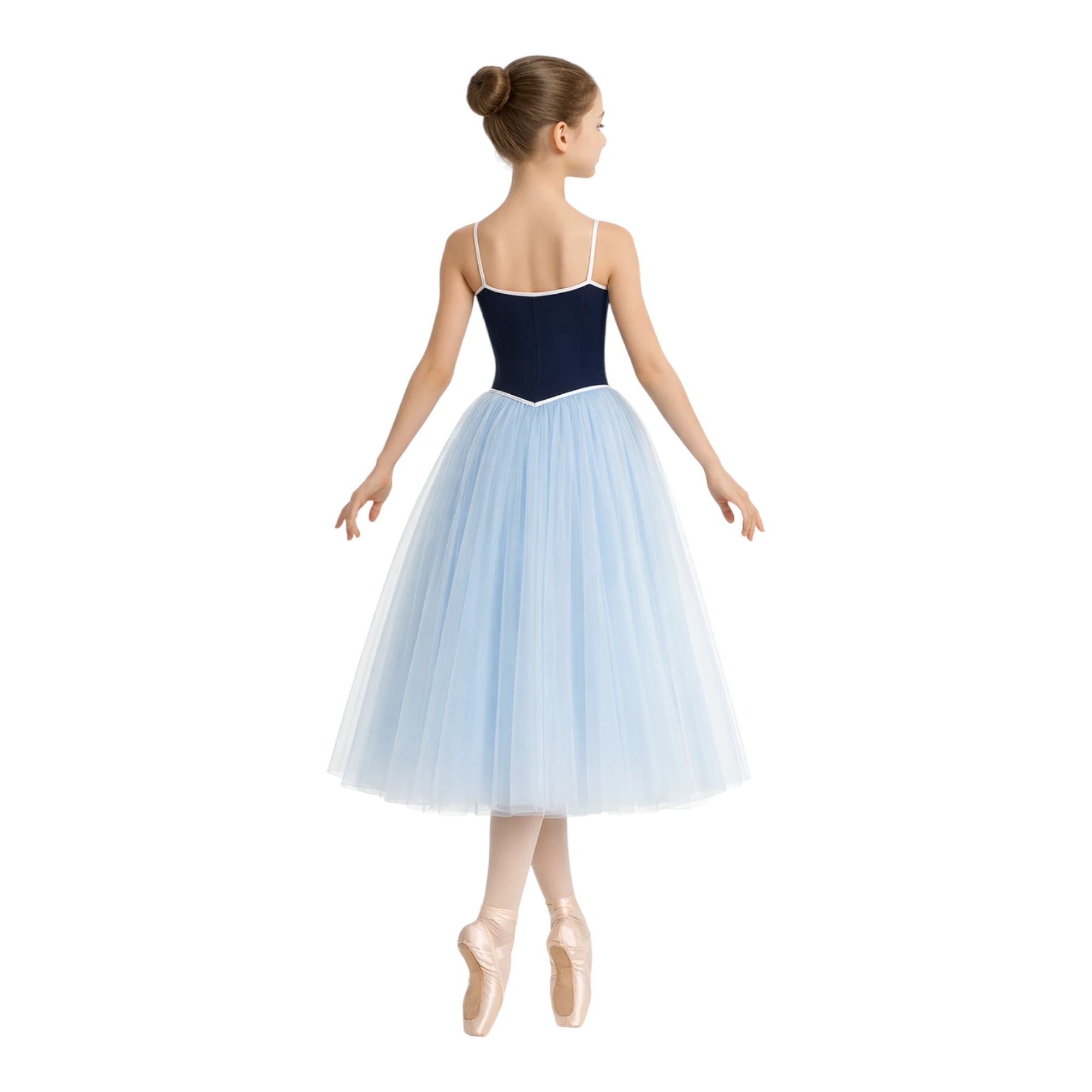 Tutù Degas con corpino allacciato e gonna a più veli – vista posteriore