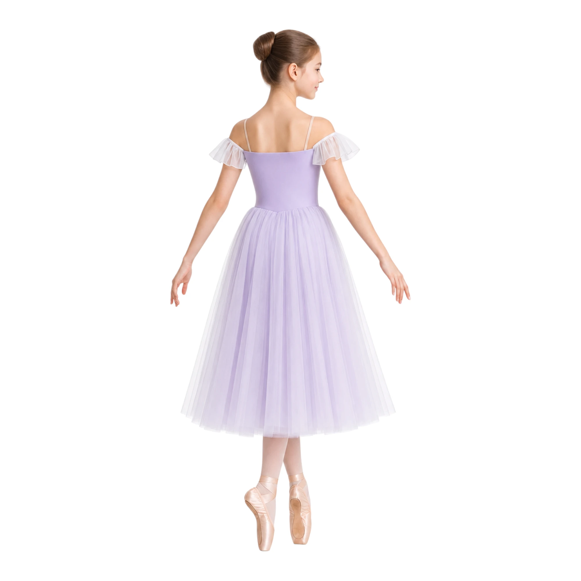 Tutù Degas con corpetto a corsetto e maniche a sbuffo – ATD129 – vista posteriore