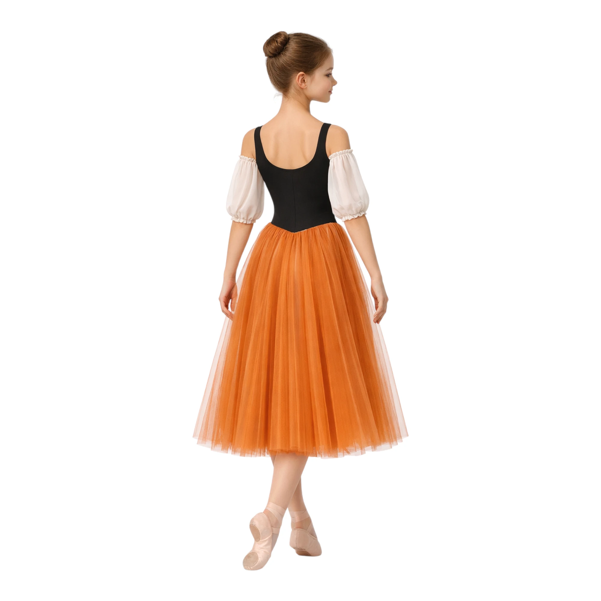 Costume da balletto con corpino allacciato e gonna Degas – vista posteriore