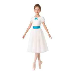 Tutù Degas con gonna lunga in tulle e fiocco decorativo – vista frontale