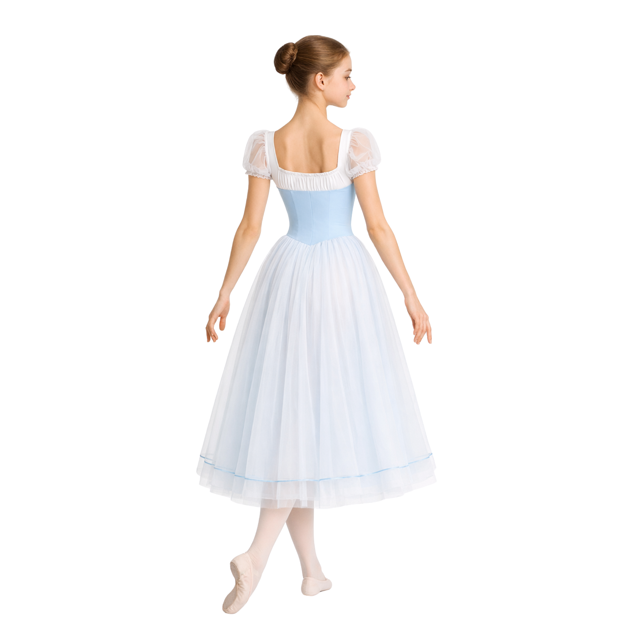 Costume da balletto con grembiule e corpetto allacciato – vista posteriore