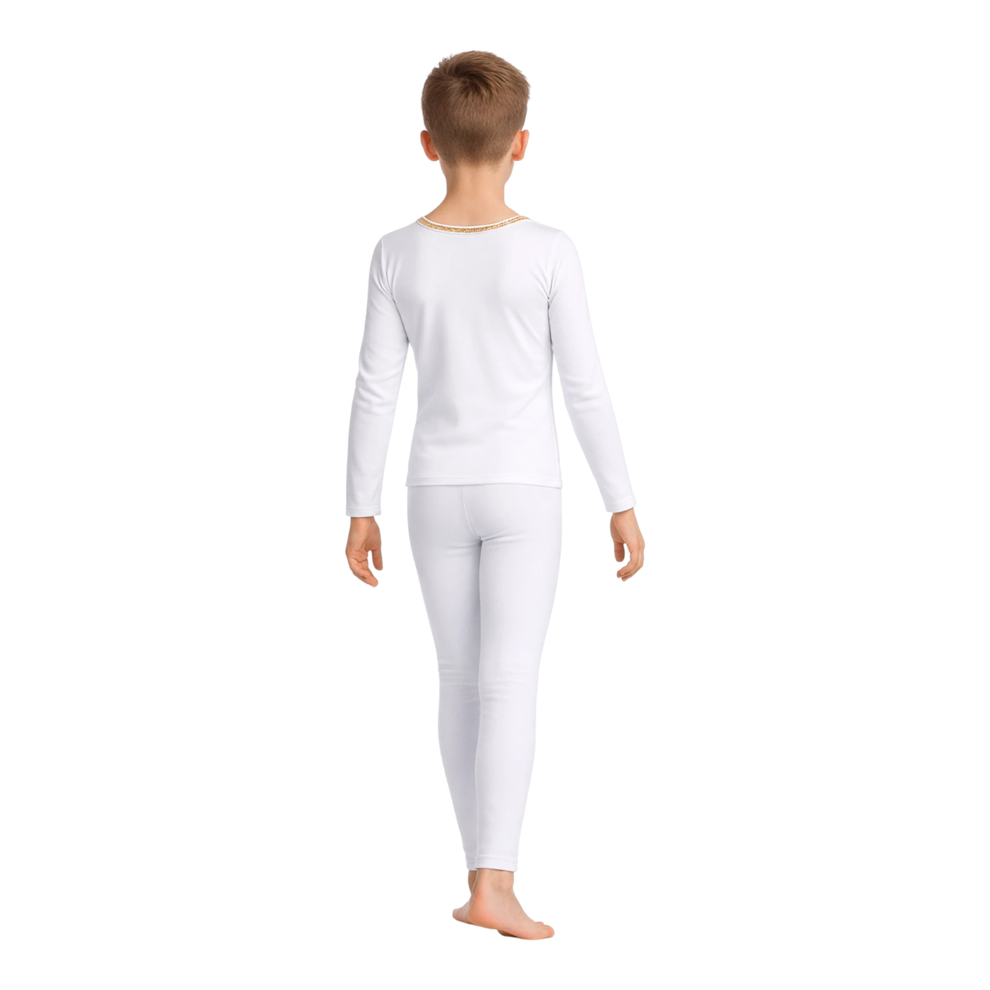 Maglia da danza con scollo a V e maniche lunghe – vista posteriore